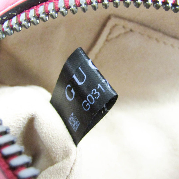 GUCCI Authentic Red Leather GG Marmont Shoulder Bag main image 3